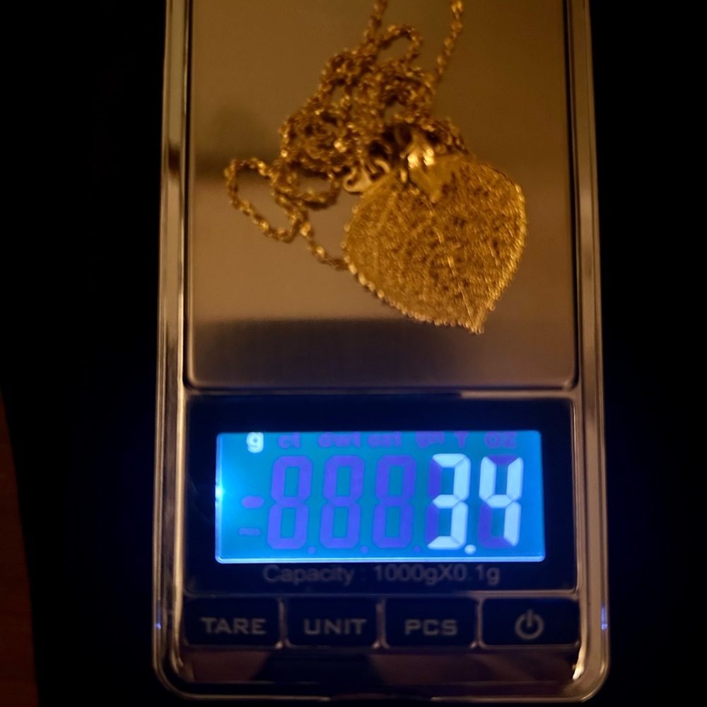 Delicate Gold Dipped Leaf Necklace - image 3